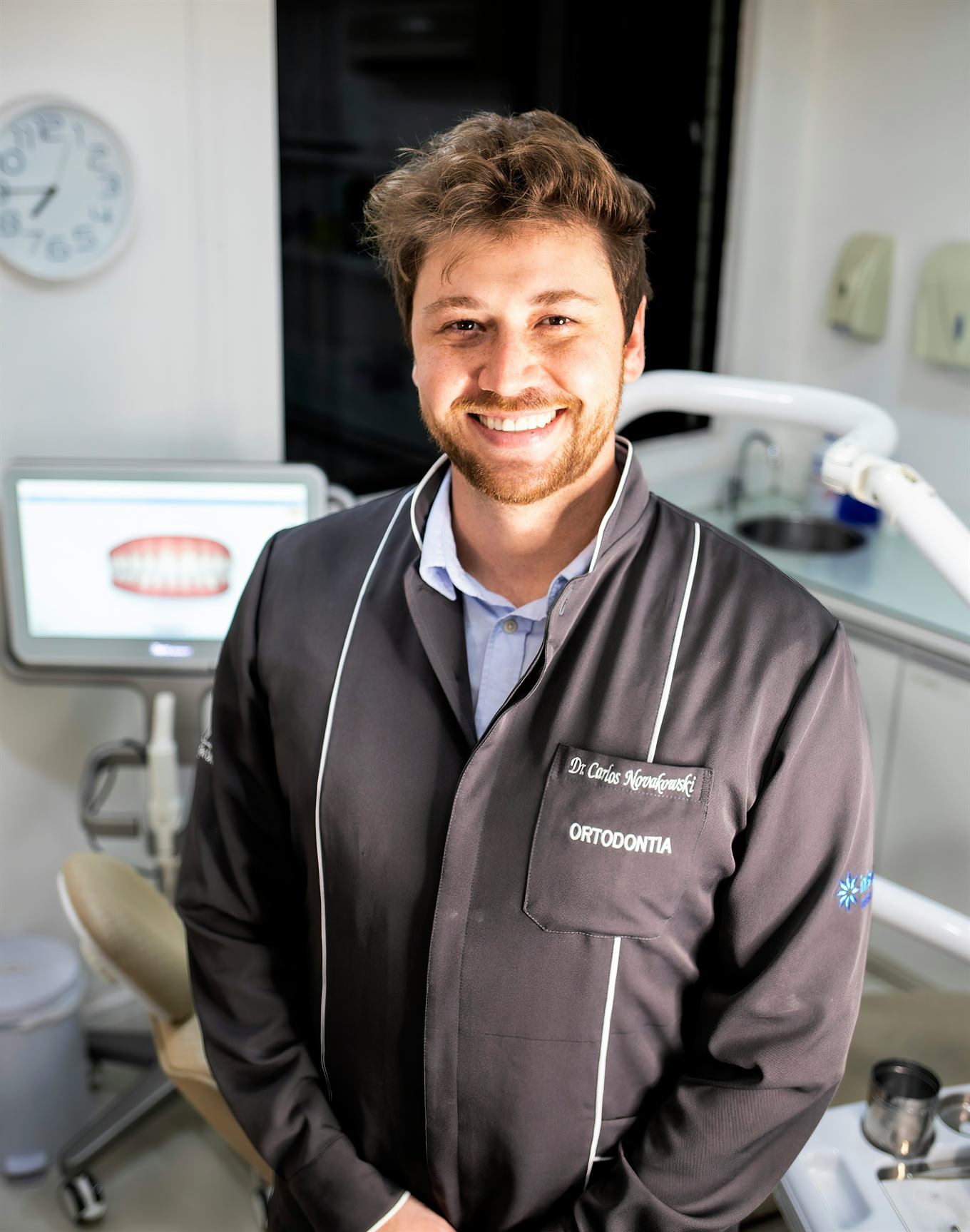 Dentist smiling in the clinic